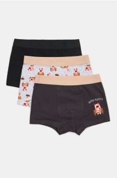 Бавовняні боксерки 3 штуки - темно-сірий