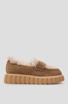 Женские коричневые замшевые лоферы Коричневый 36 Voile Blanche 2019533-4D73