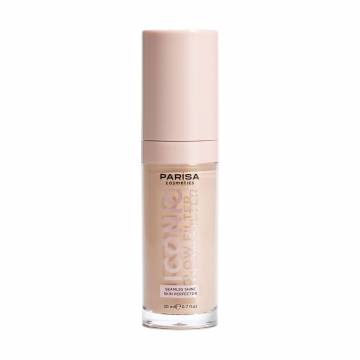 Тональная основа-флюид для лица Parisa Cosmetics Iconic Glow Filter 603 Peachy Fair, 20 мл Тональная основа-флюид для лица Parisa Cosmetics Iconic Glow Filter 603 Peachy Fair, 20 мл