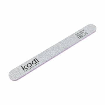 Пилка для ногтей Kodi Professional 142, 120/240 грит, прямая, светло-серая, 178*19*4 мм Пилка для ногтей Kodi Professional 142, 120/240 грит, прямая, светло-серая, 178*19*4 мм
