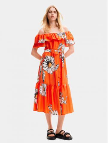 Desigual Літня сукня Georgeo 24SWVW02 Оранжевий Regular Fit Desigual Літня сукня Georgeo 24SWVW02 Оранжевий Regular Fit