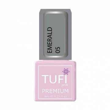 Гель-лак для ногтей Tufi profi Premium Emerald 05 Темно-серый, 8 мл Гель-лак для ногтей Tufi profi Premium Emerald 05 Темно-серый, 8 мл