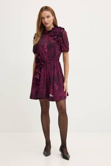 Платье Pinko цвет фиолетовый mini расклешённое 103959 A214 Платье Pinko цвет фиолетовый mini расклешённое 103959 A214