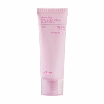 Выравнивающий солнцезащитный крем для лица Celimax Heart Pink Tone Up Sun Cream, SPF 50+ PA++++, 40 мл Выравнивающий солнцезащитный крем для лица Celimax Heart Pink Tone Up Sun Cream, SPF 50+ PA++++, 40 мл