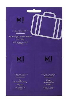 Уценка! Мужской дорожный набор Marion Travel Pack (гель для душа, 10 мл + гель для умывания, 7 мл + крем, 7 мл)