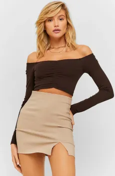 Женская бежевая юбка Бежевый M Tally Weijl SSKVILINAS