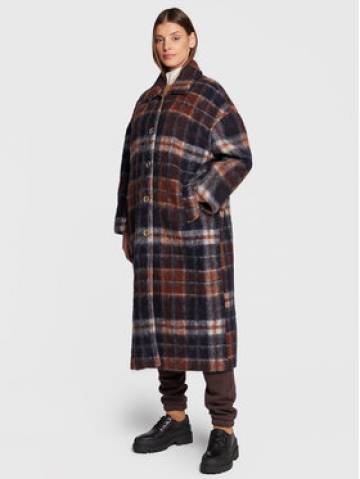 American Vintage Вовняне пальто Geomark GEO17CH22 Cиній Regular Fit American Vintage Вовняне пальто Geomark GEO17CH22 Cиній Regular Fit