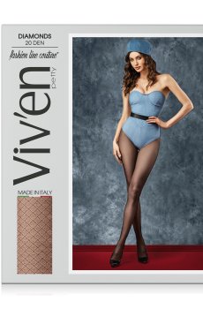 Колготки женские Viven petty Diamonds, 20 DEN, черные, размер 4