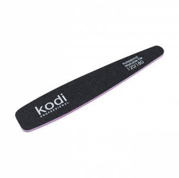 Пилка для ногтей Kodi Professional 120/180 грит конусная, черная, 178*32*4 мм Пилка для ногтей Kodi Professional 120/180 грит конусная, черная, 178*32*4 мм