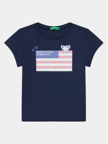 United Colors Of Benetton Футболка 3I1XG10D6 Cиній Regular Fit United Colors Of Benetton Футболка 3I1XG10D6 Cиній Regular Fit