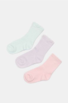 Довгі шкарпетки в смужку 3 штуки - різнобарвний