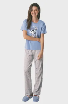 Женская пижама (футболка, брюки) Snoopy Разноцветный L womensecret 3132145