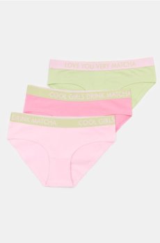 Бавовняні трусики типу хіпстер 3 упаковки - різнобарвний