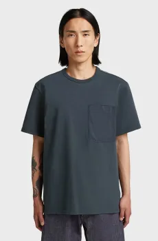 Мужская темно-синяя футболка regular Синий L G-Star RAW D27479,E196