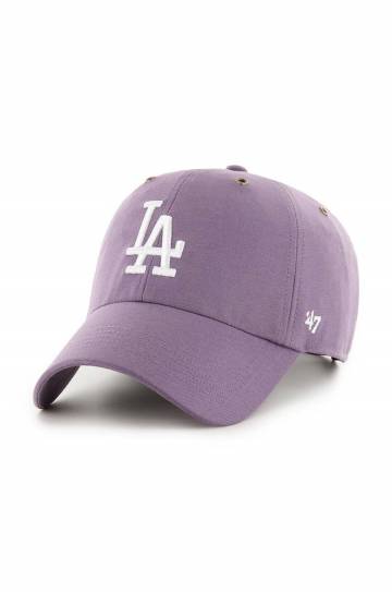 Хлопковая кепка 47 brand MLB Los Angeles Dodgers цвет фиолетовый с аппликацией B-PTLSD12GWS-II Хлопковая кепка 47 brand MLB Los Angeles Dodgers цвет фиолетовый с аппликацией B-PTLSD12GWS-II