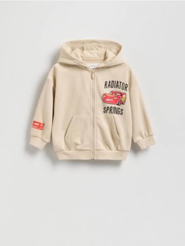 Reserved - Світшот з мотивом «машина» - бежевий - 003FK-08X Reserved - Світшот з мотивом «машина» - бежевий - 003FK-08X