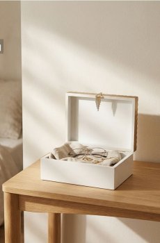 Коробка для зберігання з декоративною кришкою та оздобною ручкою - золотий