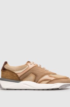 Коричневые кроссовки с перфорацией