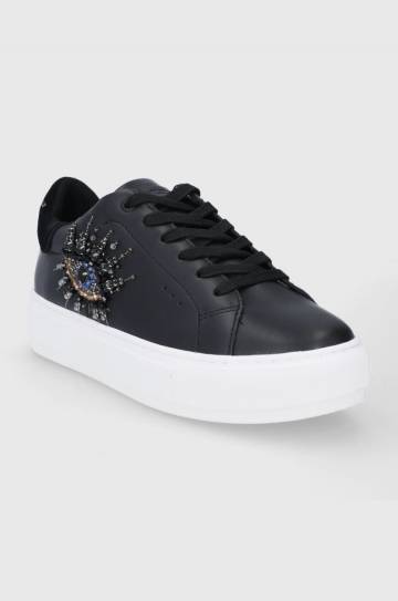 Кожаные ботинки Kurt Geiger London Laney Eya цвет чёрный на платформе Кожаные ботинки Kurt Geiger London Laney Eya цвет чёрный на платформе