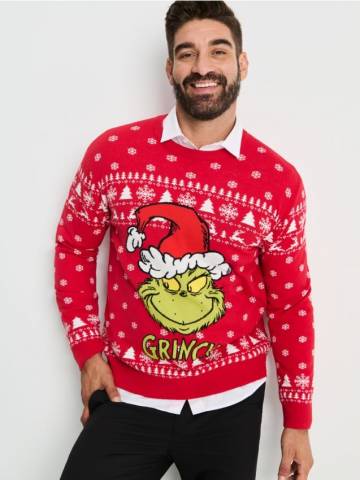Светр з різдвяним мотивом Grinch - червоний Светр з різдвяним мотивом Grinch - червоний