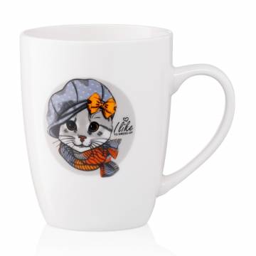 Чашка Ardesto Lovely Cat фарфоровая, 320 мл (AR3464)