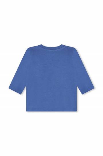 Хлопковый лонгслив для младенцев Kenzo Kids с принтом K60518 Хлопковый лонгслив для младенцев Kenzo Kids с принтом K60518