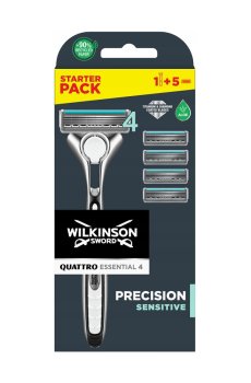 Станок для бритья мужской Wilkinson Sword Quattro Sensitive с 5 сменніми картриджами
