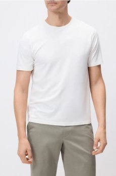 Reserved - Футболка звичайного крою з бамбуковим волокном - кремовий - 998IR-01X