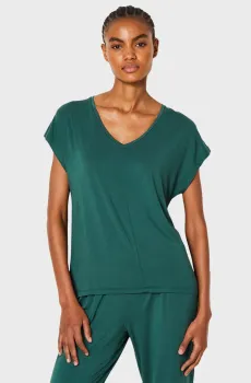 Женская темно-зеленая футболка MODY Зеленый M Etam 6525471