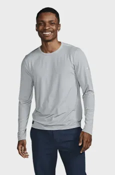 Мужской серый лонгслив STOPWATCH LONG SLEEVE Серый XL Saucony SAM800379-LGH