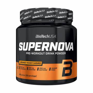 Предтренировочный комплекс BioTech USA SuperNova Апельсин и манго, в порошке, 282 г