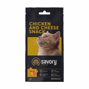 Лакомство для кошек Savory Chicken And Cheese Snack с курицей и сыром, 60 г Лакомство для кошек Savory Chicken And Cheese Snack с курицей и сыром, 60 г