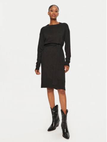 Armani Exchange Трикотажна сукня 6DYA2C YM2FZ 1200 Чорний Regular Fit Armani Exchange Трикотажна сукня 6DYA2C YM2FZ 1200 Чорний Regular Fit