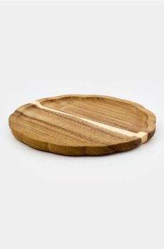 Дерев’яна декоративна таця - бежевий