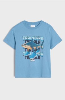 Футболка loose fit з принтом Brainrot - синій