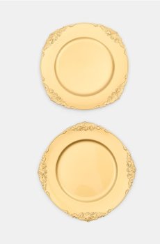 Набір декоративних таць з орнаментом 2 шт. - золотий