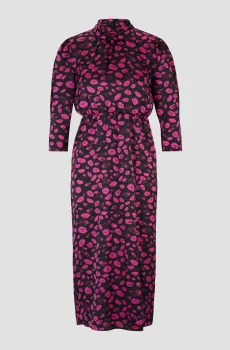 Женское черное платье с узором Черный 38 HUGO 50508278;963