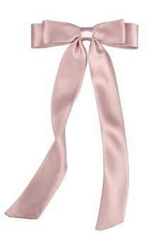 Бант для волос атлас, розовый, 1 шт (E25092605)