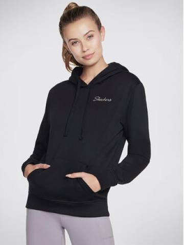 Skechers Світшот Signature Po Hoodie WHD116 Чорний Regular Fit Skechers Світшот Signature Po Hoodie WHD116 Чорний Regular Fit