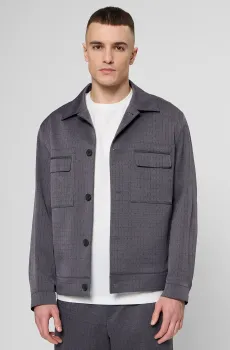 Мужская серая куртка с узором Серый 48 HUGO 50556701;028