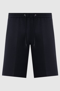 Синие шорты из льна