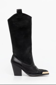 Кожаные сапоги Versace Jeans Couture