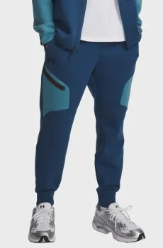 Мужские синие спортивные брюки UA Unstoppable Flc Jgr EU-BLU Синий L Under Armour 1389353-498