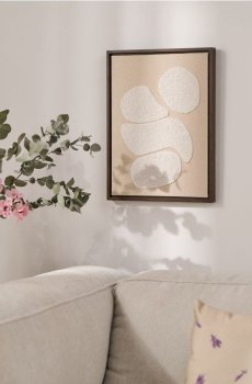 Структурна настінна декорація - кремовий