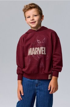 Кофта з принтом Spider-Man - буряковий