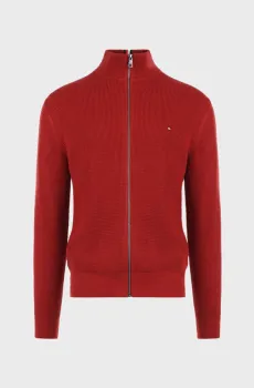 Мужской красный кардиган REFINED STRUCTURE ZIP THRU Красный L Tommy Hilfiger MW0MW35472