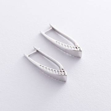 Золотые серьги на английской застежке с05074 Золотые серьги на английской застежке с05074