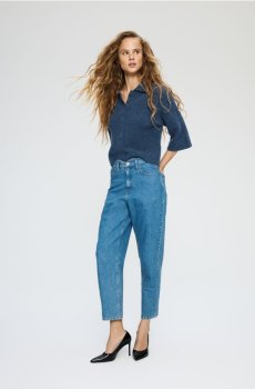 Reserved - Кардиган з домішкою вовни альпаки - темно-синій - 507HH-59X