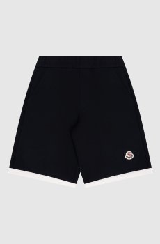 Детские синие шорты с логотипом