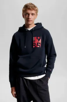 Мужское темно-синее худи CHEST PRINT Синий M Tommy Hilfiger MW0MW32752